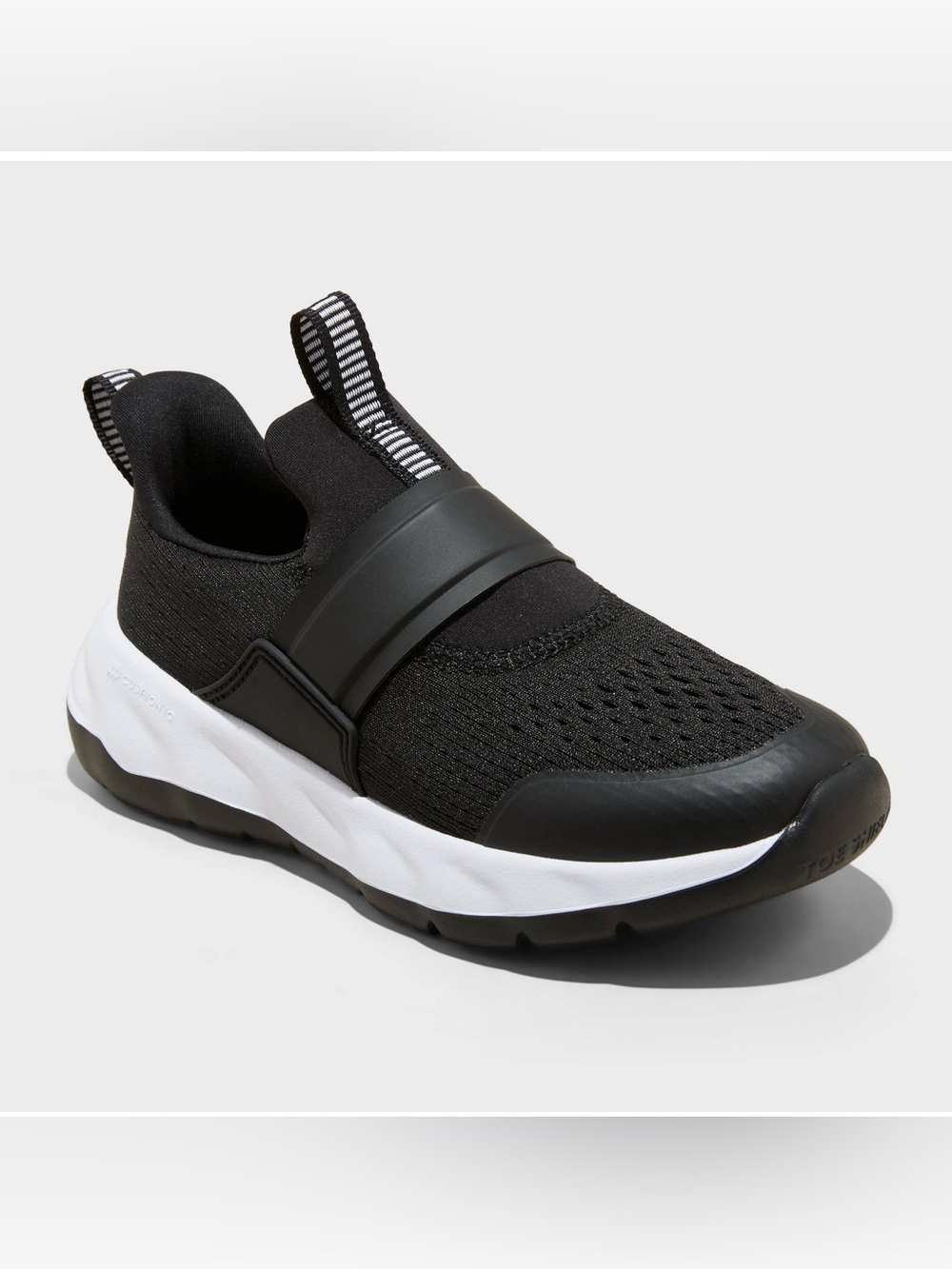 All in Motion Boys Black Dillion Slip-on Sneakers